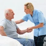 personne âgée, soignante, aide, échange