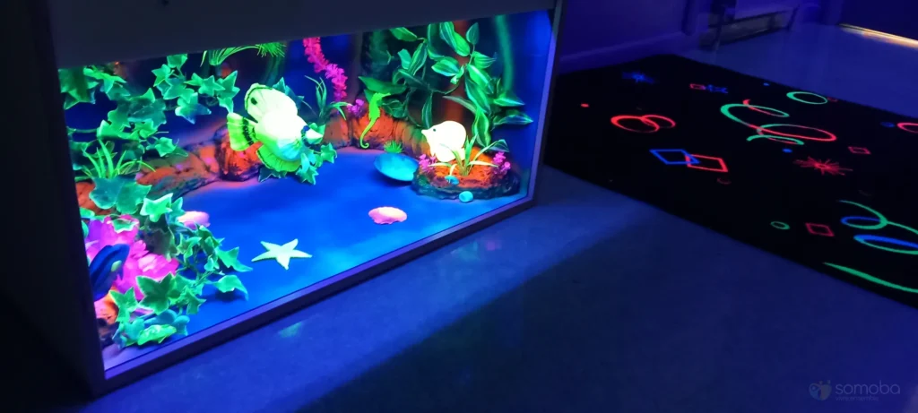aquarium, tapis sensoriel